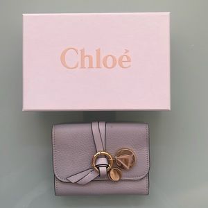 Chloe alphabet trifold wallet new condition  gray